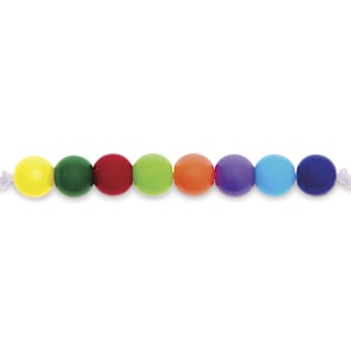 Rico Design Itoshii Plastic Beads - Pkg of 80, Classic Rainbow, 6 mm Dia.
