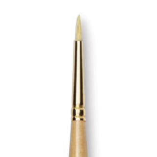 Raphaël D'Artigny Interlocked White Bristle Brush - Round, Long Handle, Size 2