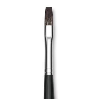 Da Vinci Casaneo Synthetic Squirrel Watercolor Brush - Flat, Size 6, Short Handle, Synthetic