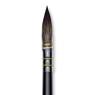 Da Vinci Casaneo Synthetic Squirrel Watercolor Brush - Quill Round Wash, Size 2, Short Handle, Synthetic