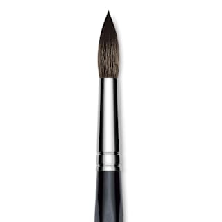 Da Vinci Casaneo Synthetic Squirrel Watercolor Brush - Round, Size 16, Short Handle, Synthetic