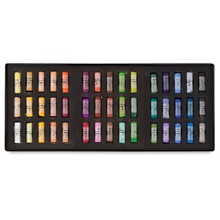 Richeson Half-Size Medium-Soft Pastel Set - Assorted Colors, Set of 45
