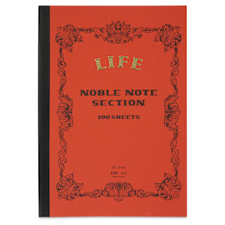 Life Noble Notebook - 7" x 10", B5, Orange, Grid