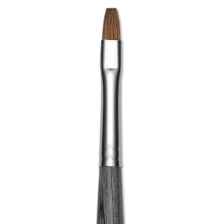 Da Vinci Colineo Synthetic Kolinsky Sable Brush - Flat, Size 4, Long Handle
