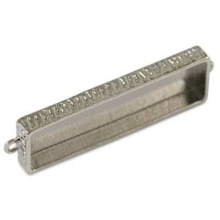 Ranger Ice Industrial Bezel - Rectangle, Sterling Silver, 4.7 cm x 1.2 cm