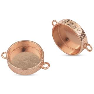 Ranger Ice Industrial Bezel - Circle, Pkg of 2, Rose Gold, 22 mm Dia.