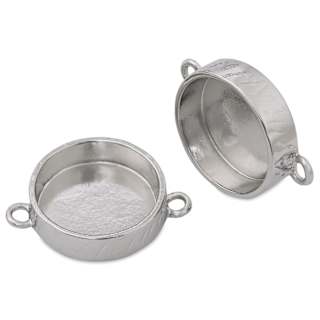 Ranger Ice Industrial Bezel - Circle, Pkg of 2, Sterling Silver, 22 mm Dia.