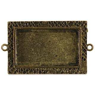 Ranger Ice Milan Bezel - Rectangle, Antique Bronze, 4.4 cm x 2.8 cm