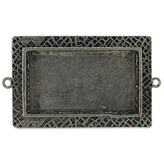 Ranger Ice Milan Bezel - Rectangle, Antique Silver, 5.2 cm x 3.4 cm