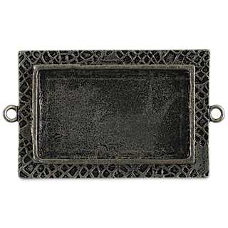 Ranger Ice Milan Bezel - Rectangle, Antique Silver, 4.4 cm x 2.8 cm