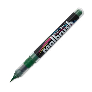 Karin Realbrush Pigment Marker - Olive Black, 4 mm, Brush Tip