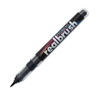 Karin Realbrush Pigment Marker - Black, 4 mm, Brush Tip