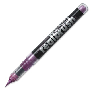 Karin Realbrush Metallic Marker - Pink 8546, 4 mm, Brush Tip