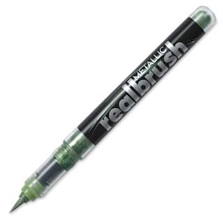 Karin Realbrush Metallic Marker - Light Green 8536, 4 mm, Brush Tip