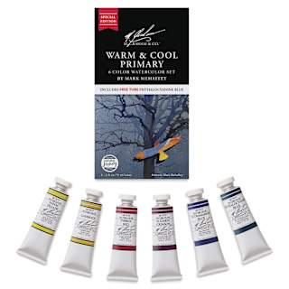 M. Graham Artists' Watercolor - Set of 6, Warm and Cool, 15 ml