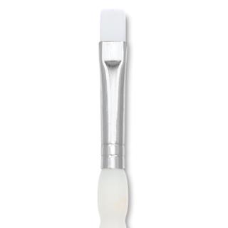 Royal & Langnickel Soft Grip White Taklon Brush - Bright, Short Handle, Size 4