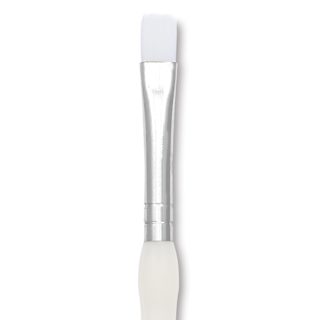 Royal & Langnickel Soft Grip White Taklon Brush - Bright, Short Handle, Size 2