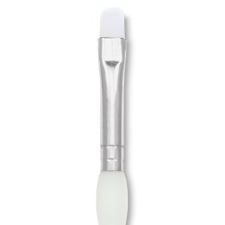 Royal & Langnickel Soft Grip White Taklon Brush - Bright, Short Handle, Size 1