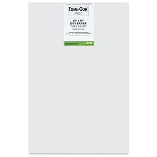 Fome-Cor Pro Specialty Dry Erase Foam Board - 20" x 30" x 3/16", White, Pkg of 2 Sheets