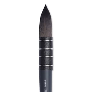 Winsor & Newton Professional Watercolor Synthetic Squirrel Brush - Quill, Short Handle, Size 6