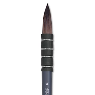 Winsor & Newton Professional Watercolor Synthetic Squirrel Brush - Quill, Short Handle, Size 3