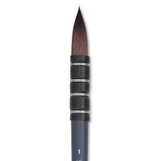 Winsor & Newton Professional Watercolor Synthetic Squirrel Brush - Quill, Short Handle, Size 1