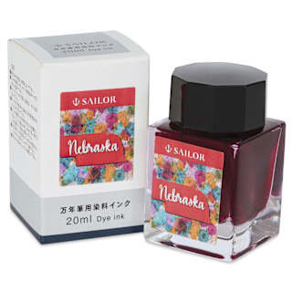 Sailor USA State Ink - Nebraska, Red, 20 ml