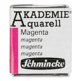 Schmincke Akademie Aquarell Watercolor Pan - Magenta, Half Pan