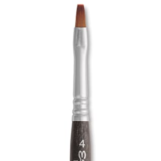 Escoda Prado Tame Synthetic Travel Brush - Bright, Short Handle, Size 4