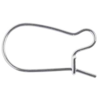 John Bead Must Have Findings Earwires - Small Kidney, Pkg of 46, Silver, 19 mm x 10 mm