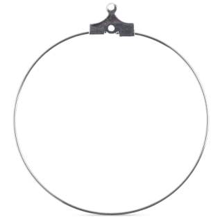 John Bead Must Have Findings Earring Hoops - Circle, Pkg of 10, Silver, 38 mm