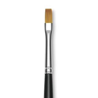 Trekell Synthetic Gold Taklon Brush - Bright, Long Handle, Size 4