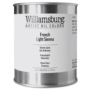 Williamsburg Handmade Oil Paint - French Light Sienna, 16 oz can