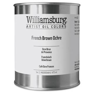 Williamsburg Handmade Oil Paint - French Brown Ochre, 16 oz can