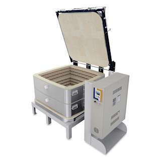 L&L Davinci Square Kiln - XB3218-D, Cone 10, 240V-3P, 51.2A, 18" H x 30-1/2" W x 30-1/2" D