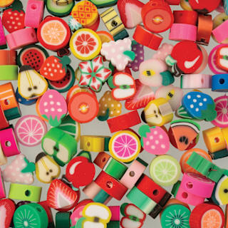 John Bead Craft Beads Clay Shapes - Fruit Mix, Pkg of 120