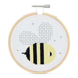 Rico Design Counted Cross Stitch Kit - Bee, 10 cm