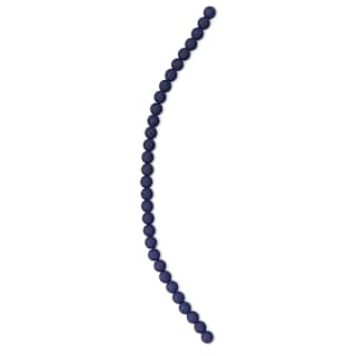 John Bead Czech Glass Preciosa Velvet Bead Strand - Round, Black, 6 mm
