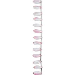 John Bead Crystal Lane DIY Glass Garden Bead Single Strand - Teardrops, Pink and Yellow