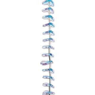 John Bead Crystal Lane DIY Glass Garden Bead Single Strand - Leaves, Purple and Blue