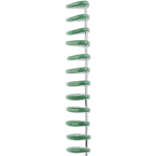 John Bead Crystal Lane DIY Glass Garden Bead Single Strand - Leaves, Opaque Green