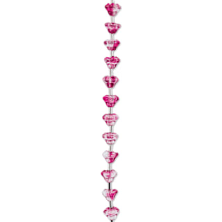 John Bead Crystal Lane DIY Glass Garden Bead Single Strand - Flowers, Red