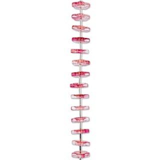 John Bead Crystal Lane DIY Glass Garden Bead Single Strand - Flower Caps, Red