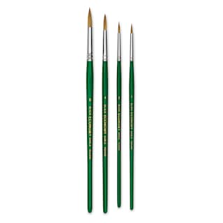 Blick Economy Short Handle Sable Brush Set - Round, 1/2/4/6, Set of 4