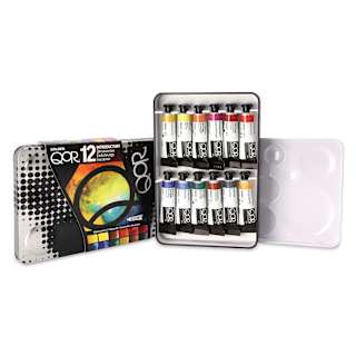 QoR Modern Watercolors - Set of 12, Introductory Colors, 5 ml Tubes