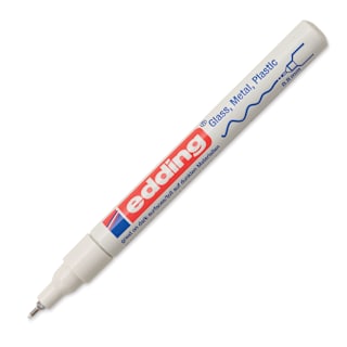 Edding Gloss Paint Marker - White, Round Nib, 0.8 mm