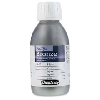 Schmincke Acrylic Bronze Paint - Silver, 150 ml