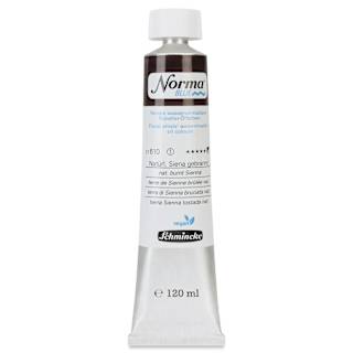 Schmincke Norma Blue Water-Mixable Oil Paint - Natural Burnt Sienna, 120 ml