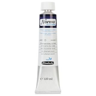 Schmincke Norma Blue Water-Mixable Oil Paint - Ultramarine Blue Deep, 120 ml