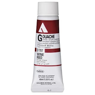 Holbein Acrylic Gouache – Wine Red, 40 ml tube